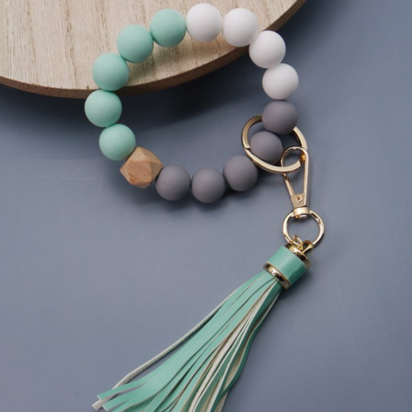 Bead Tassel Bracelet Key Holder