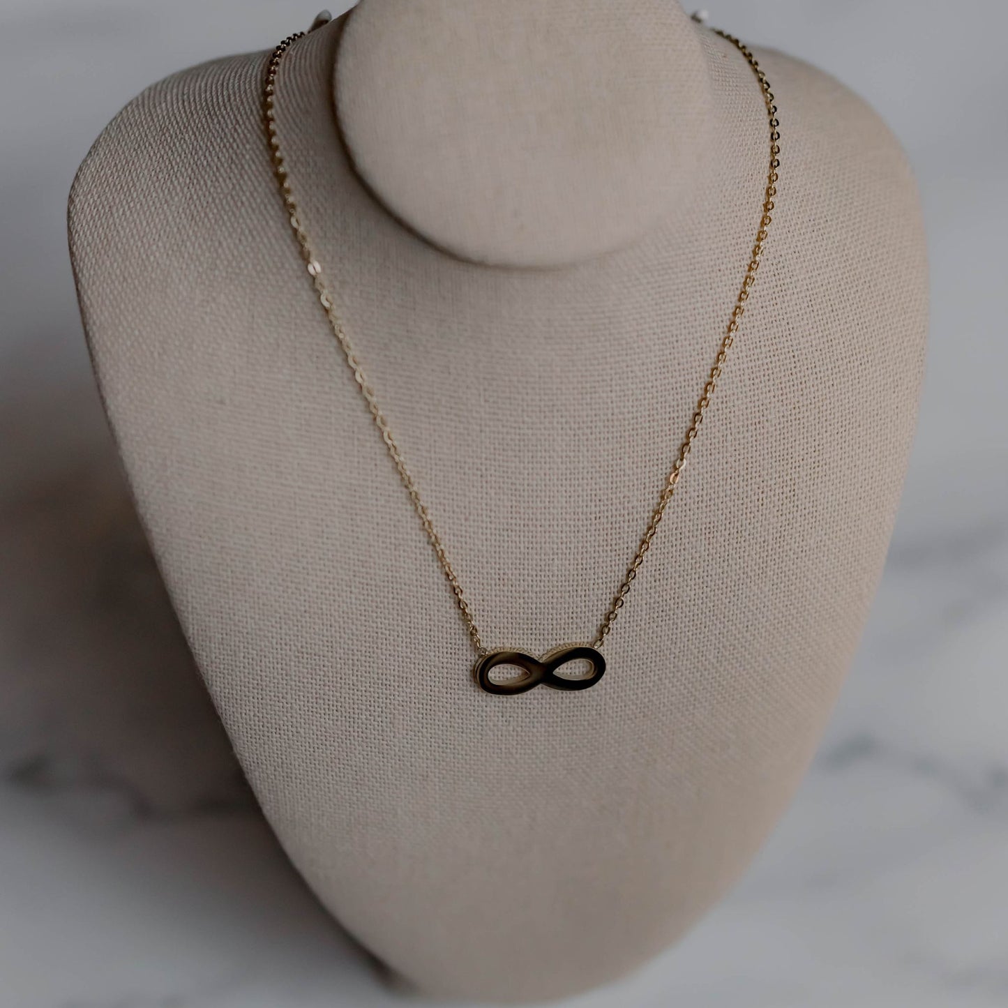 Dainty Infinity Charm Pendant in Gold