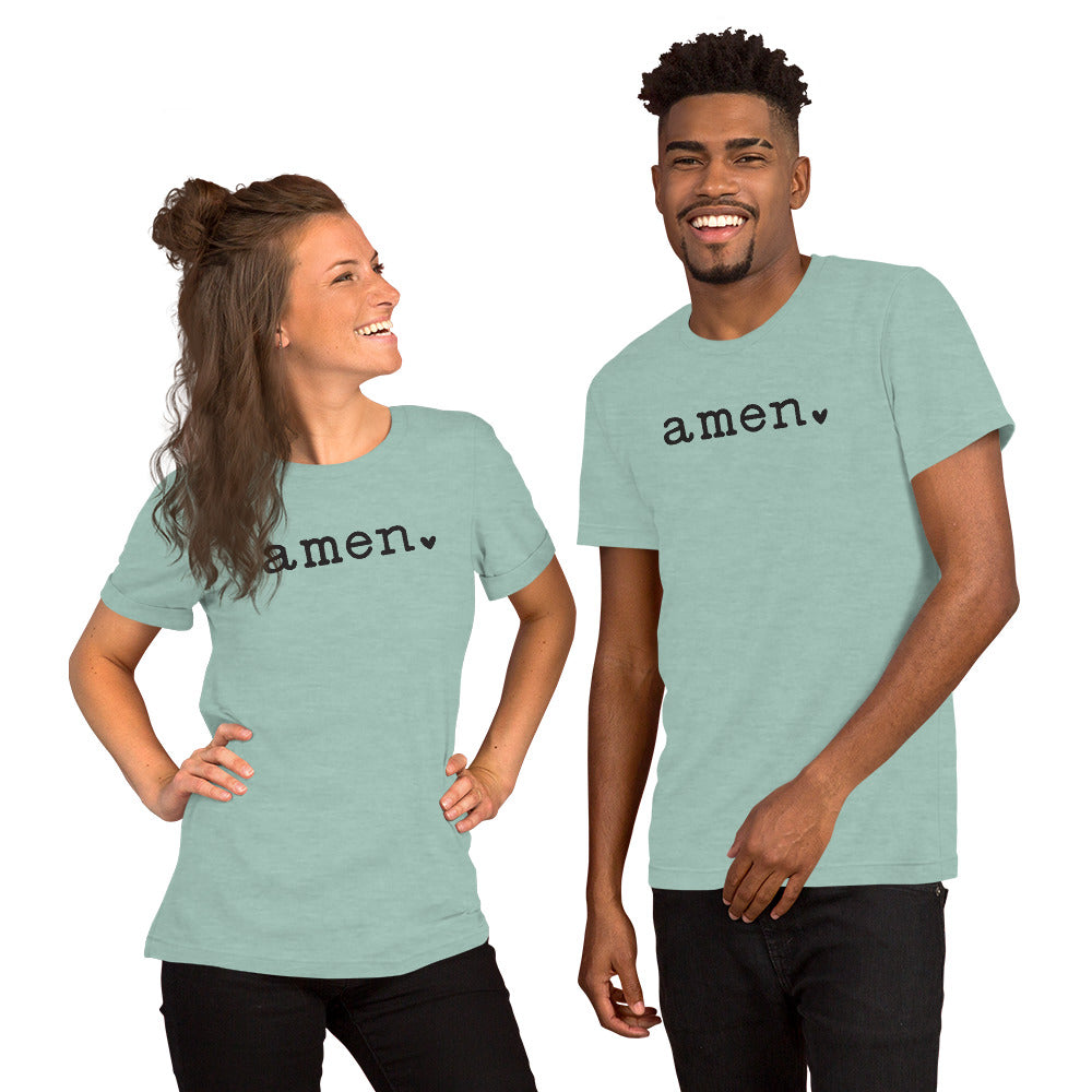 Find Comfort and Faith in Our "Amen" Cotton Tee for Everyday Wear