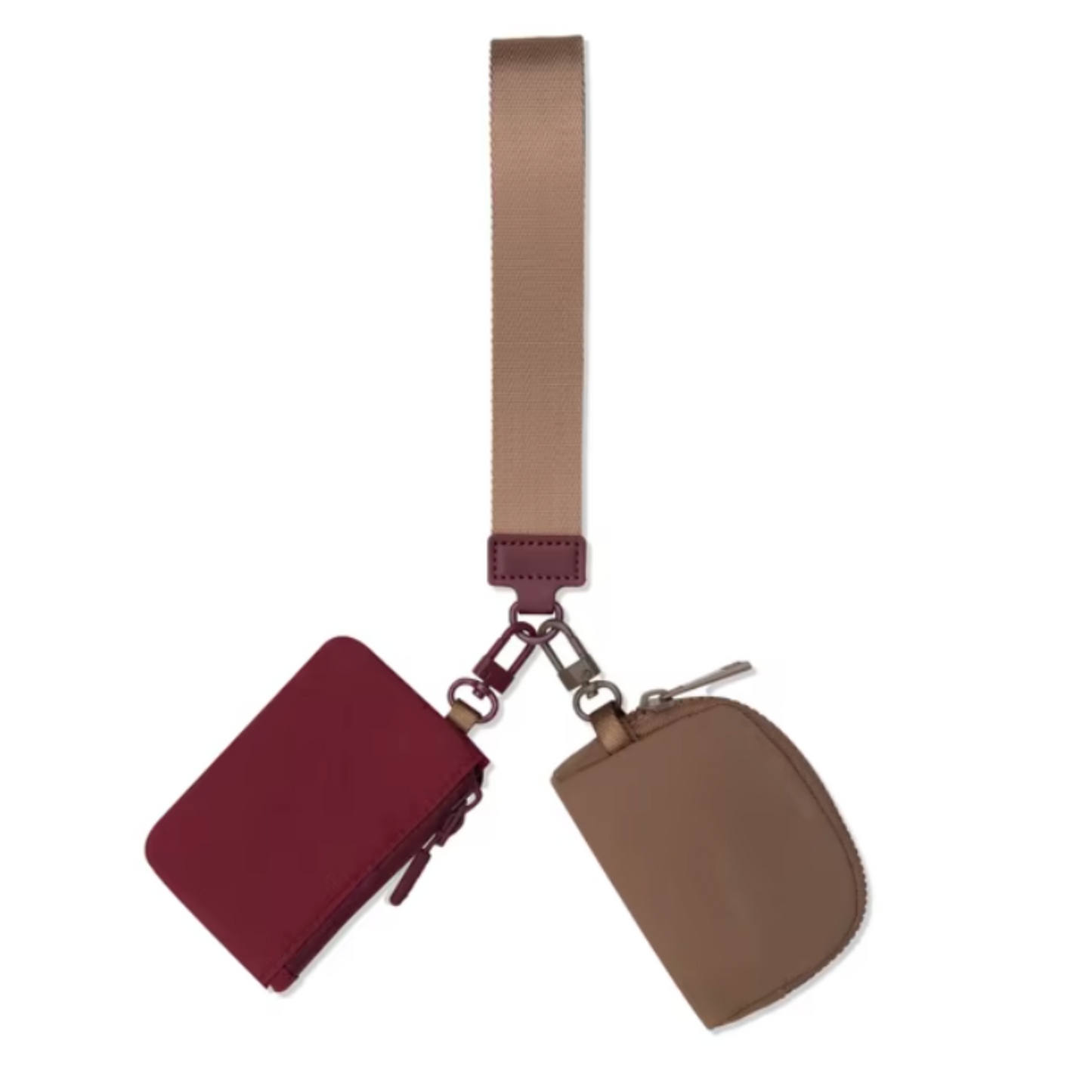 Clippable Dual Pouch Wristlet